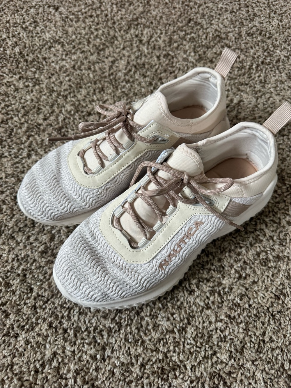 Nautica Athletic Lightweight Women's Sneakers - Cream/Tan